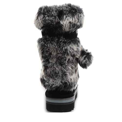 BEARPAW Retro Tama Boots - Women's Black/Grey Shoe Deals Outlet
