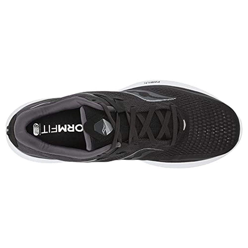 Saucony Ride 15 Running Shoe - Men's Black/White Shoe Deals Outlet
