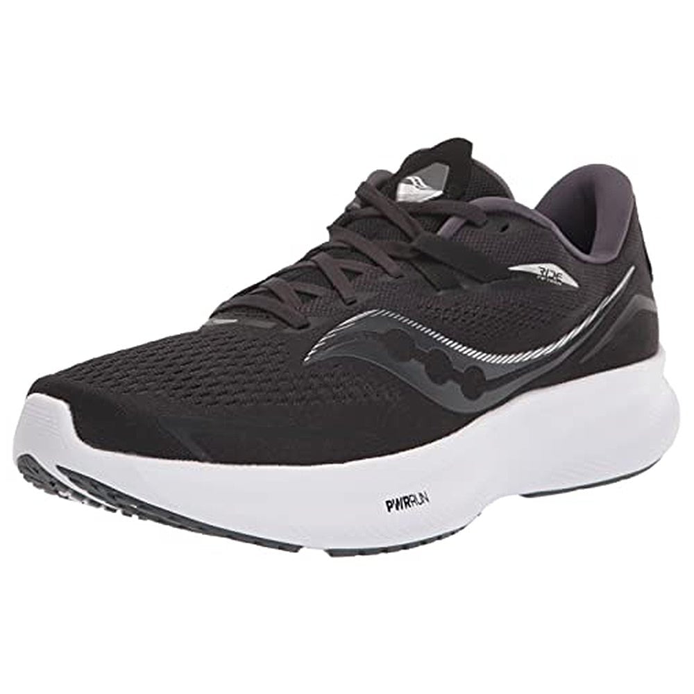Saucony Ride 15 Running Shoe - Men's Black/Gum Shoe Deals Outlet