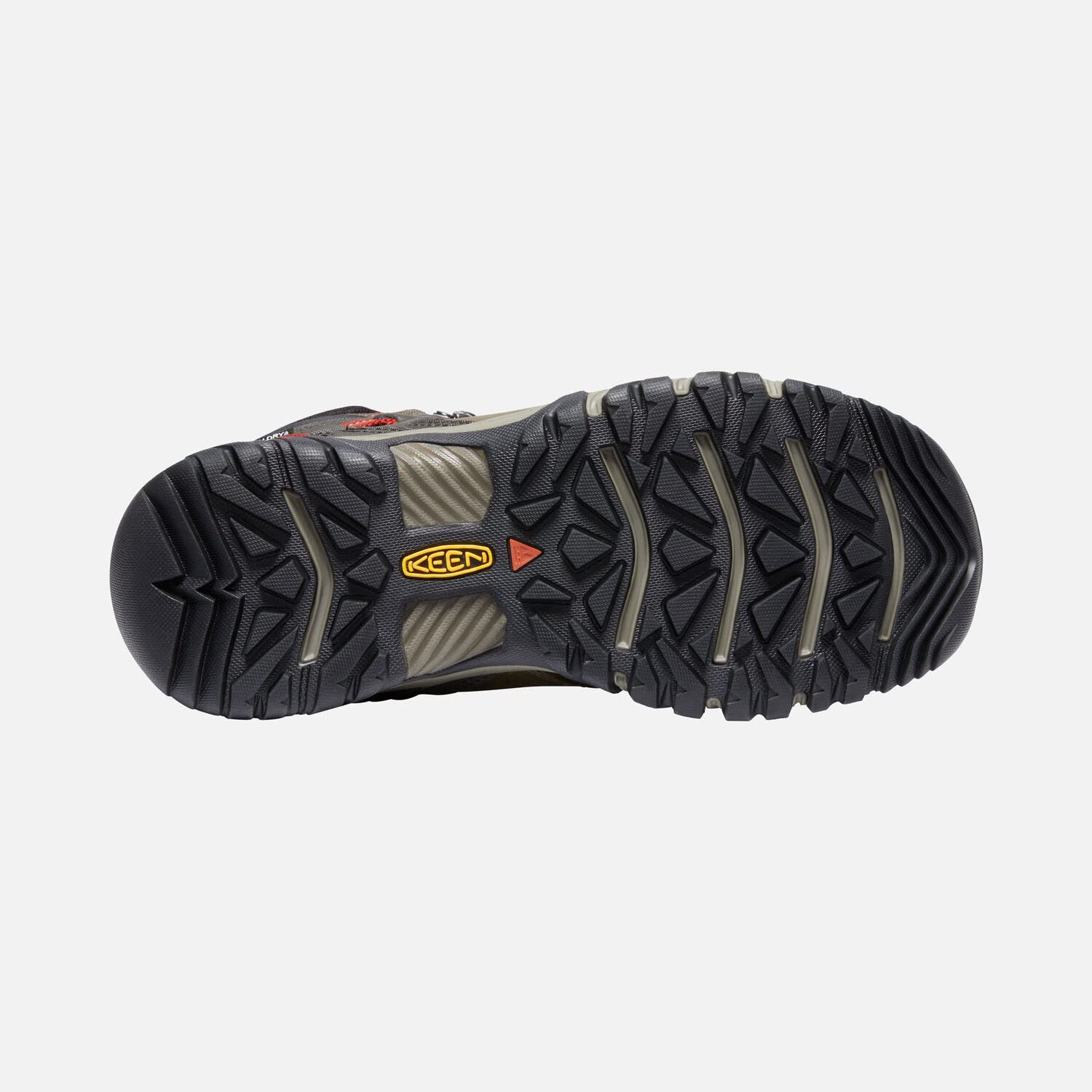KEEN Ridge Flex Mid WaterProof - Men's Dark Olive/Ketchup Shoe Deals Outlet