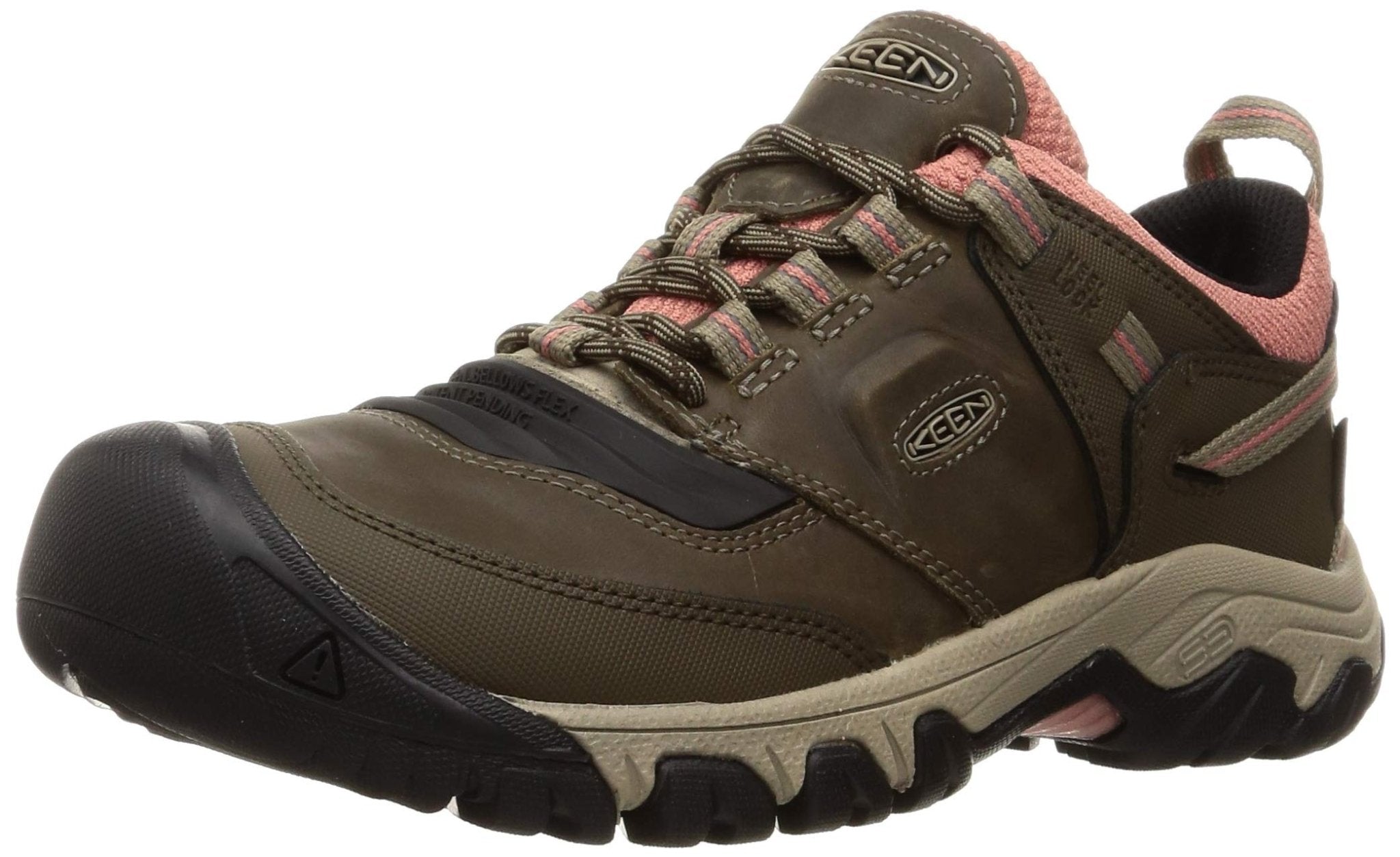 KEEN Ridge Flex WP - Women's Timberwolf/Brick Dust Shoe Deals Outlet