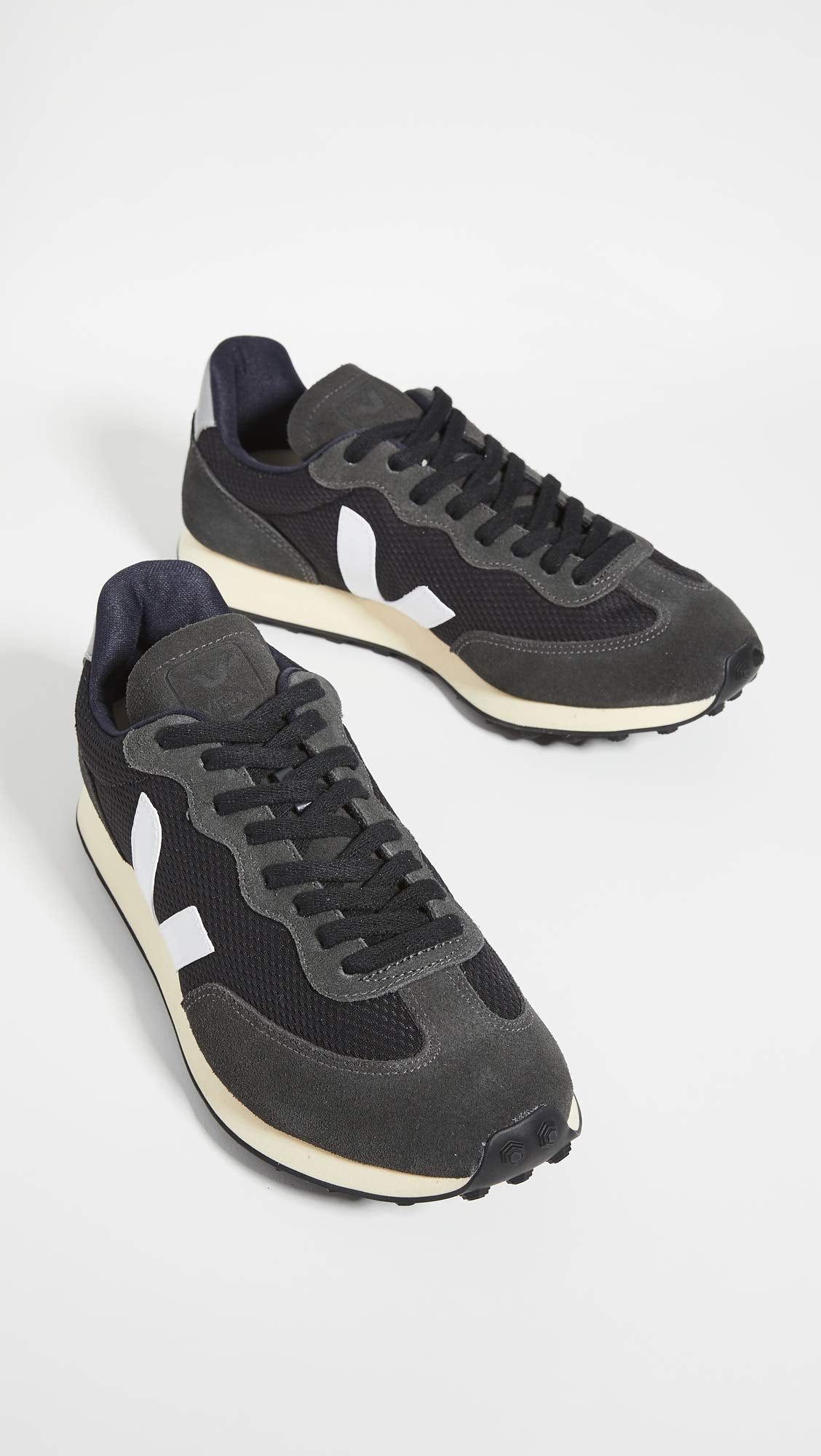 VEJA RIO BRANCO ALVEOMESH - Men's Black/White/Oxford Grey Shoe Deals Outlet