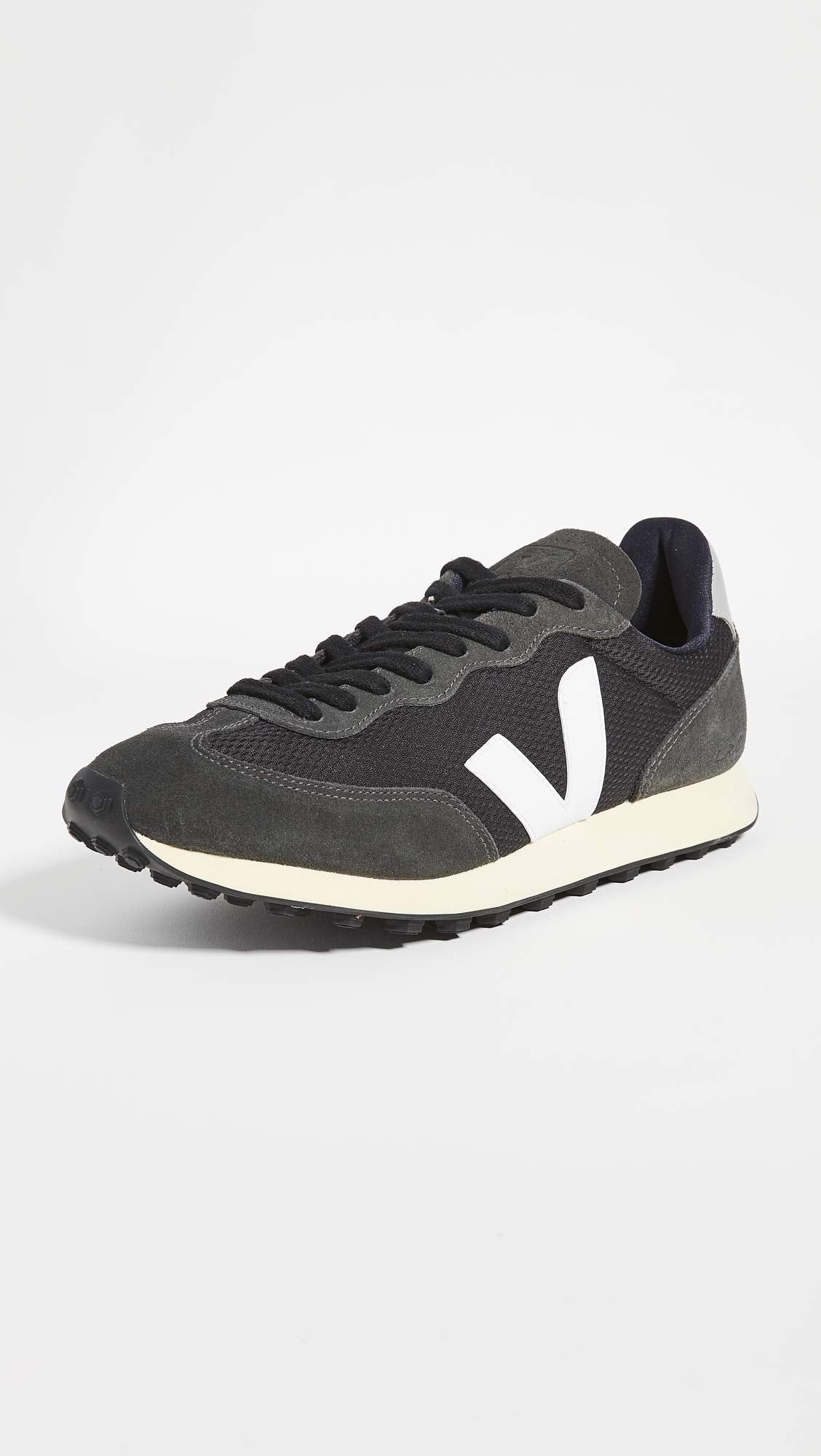 VEJA RIO BRANCO ALVEOMESH - Men's Black/White/Oxford Grey Shoe Deals Outlet