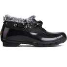 Sperry Saltwater 1 Eye Cozy Duck - Women's Black/Black Shoe Deals Outlet