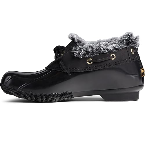 Sperry Saltwater 1 Eye Cozy Duck - Women's Black/Black Shoe Deals Outlet