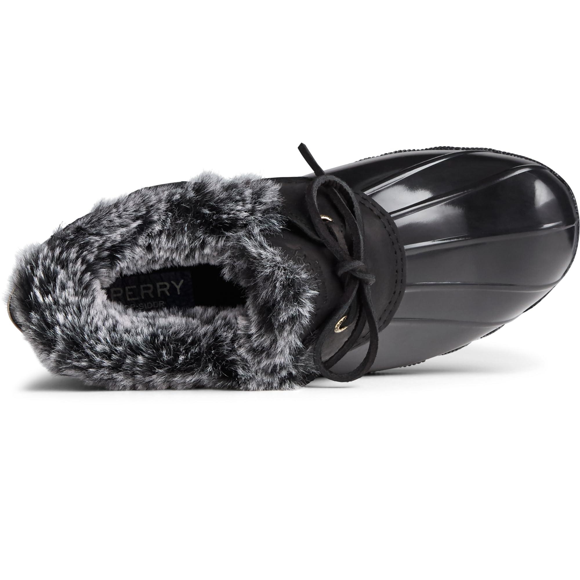 Sperry Saltwater 1 Eye Cozy Duck - Women's Black/Black Shoe Deals Outlet