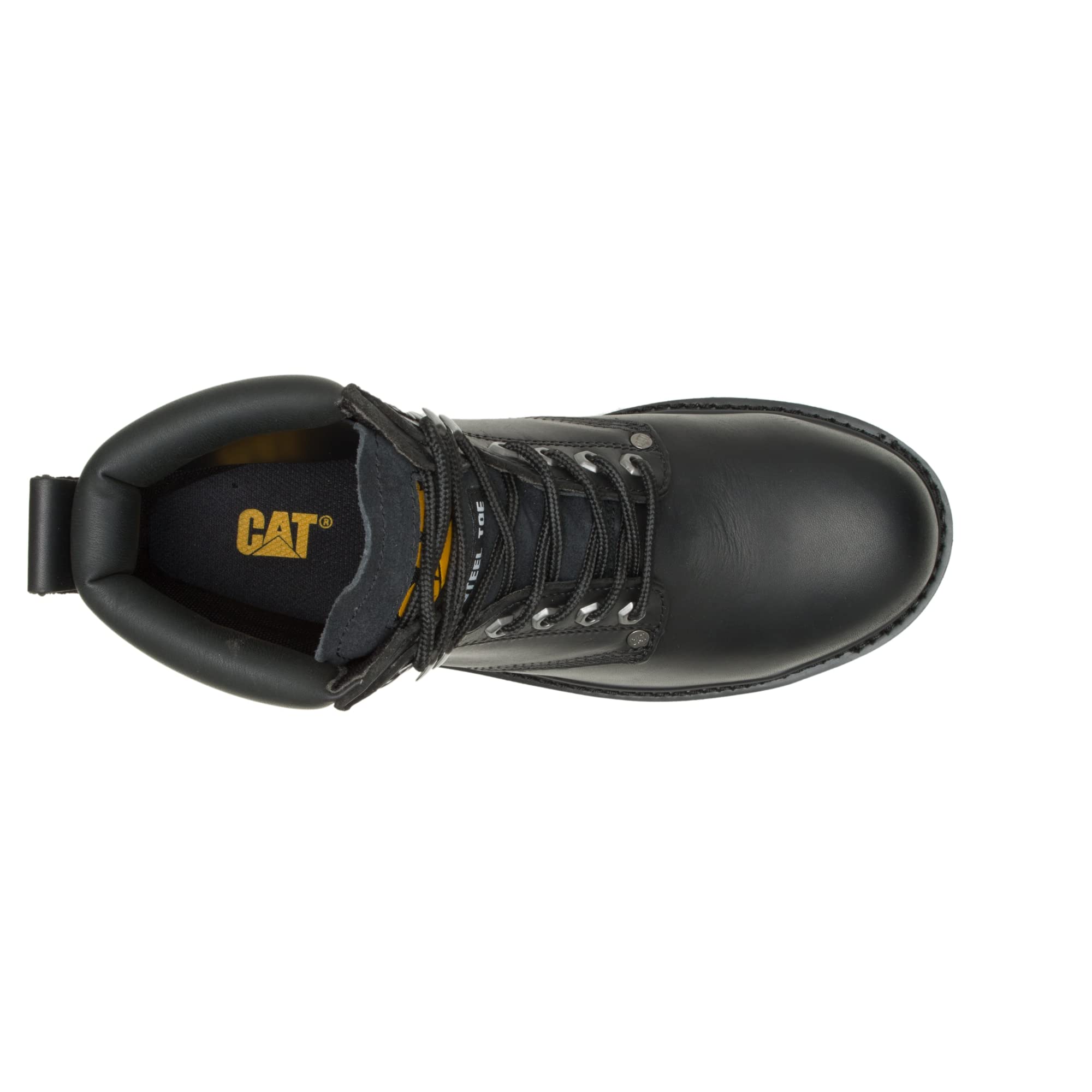 Caterpillar Second Shift Steel - Toe Boots - Men's Black Shoe Deals Outlet