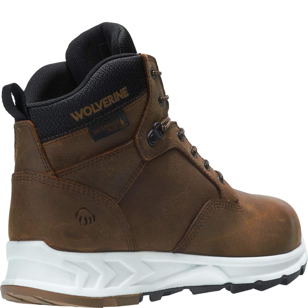 Wolverine Shiftplus Work Mid LX 6 inch - Men's Brown Shoe Deals Outlet