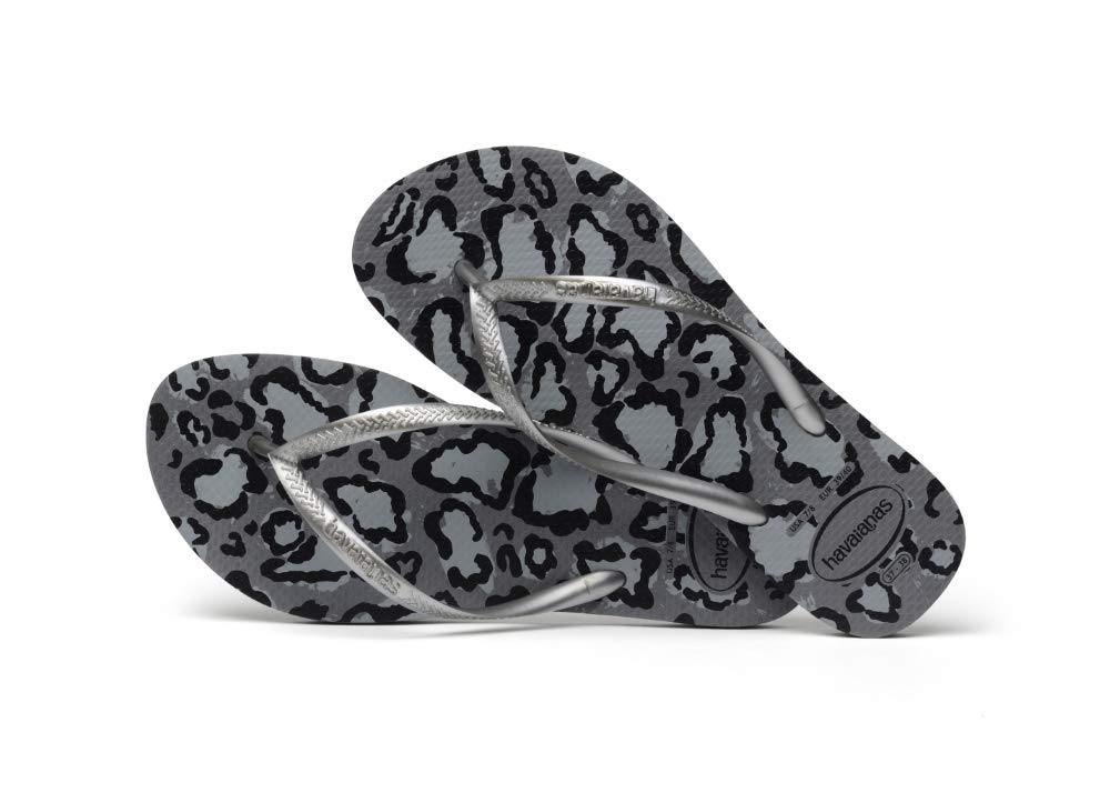 Havaianas Slim Flip Flop Sandal - Women's Leopard Gray/Silver Shoe Deals Outlet