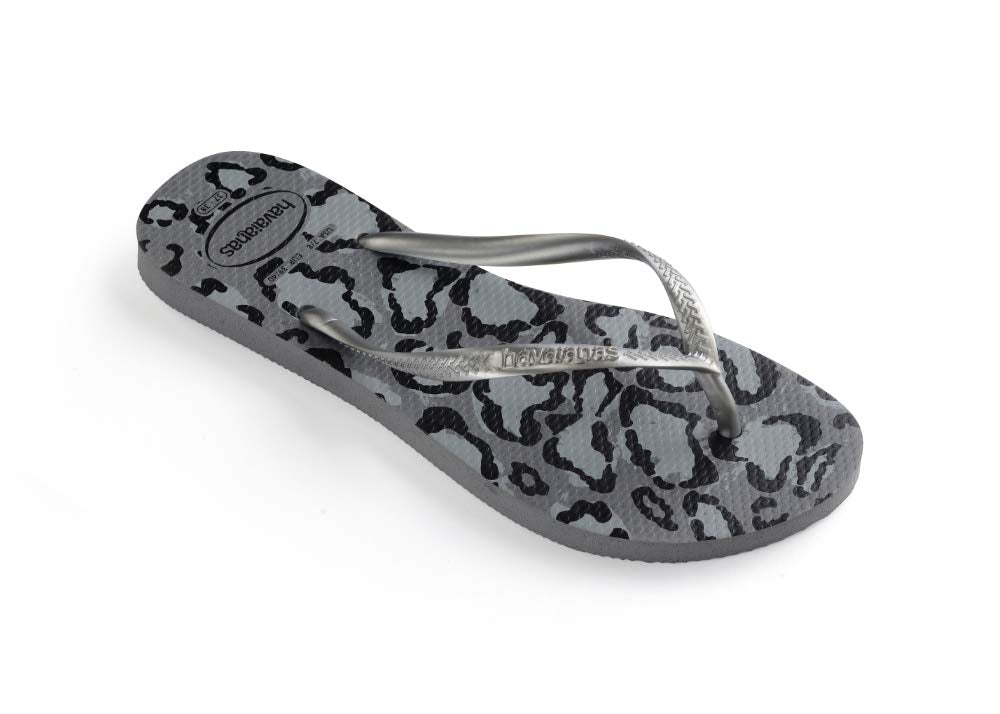 Havaianas Slim Flip Flop Sandal - Women's Leopard Gray/Silver Shoe Deals Outlet