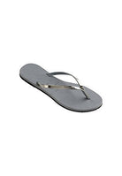 Havaianas Slim Flip Flops - Unisex Metallic Steel Grey Shoe Deals Outlet