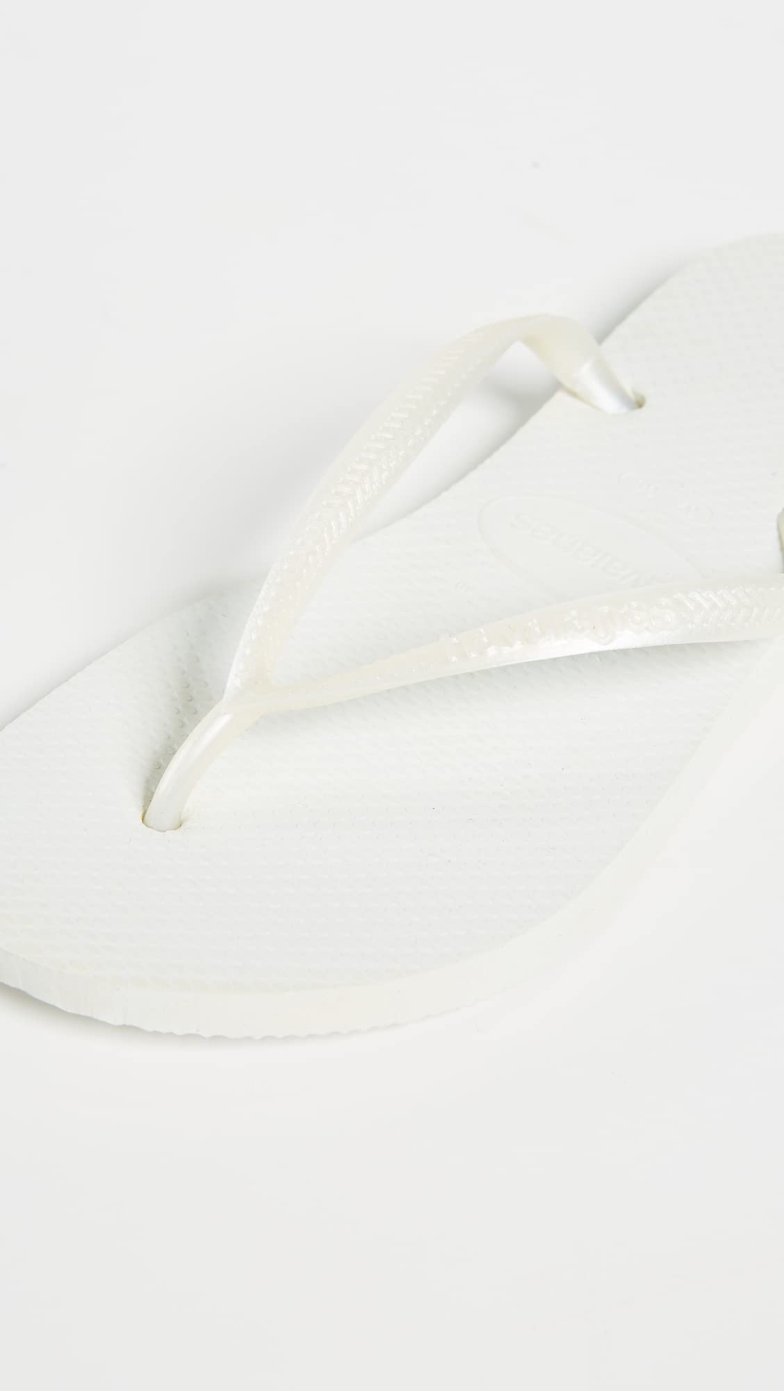 Havaianas Slim Flip Flops - Unisex White Shoe Deals Outlet