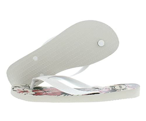 Havaianas Slim Flip Flops - Unisex Aloha White Shoe Deals Outlet