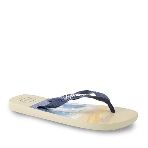 Havaianas Slim Flip Flops - Unisex Sand Grey/Navy Shoe Deals Outlet