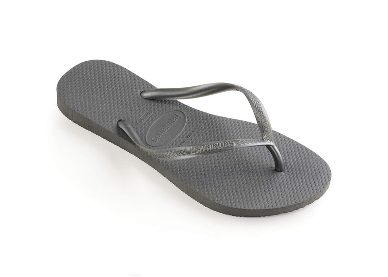 Havaianas Slim Flip Flops - Unisex Steel Grey Shoe Deals Outlet