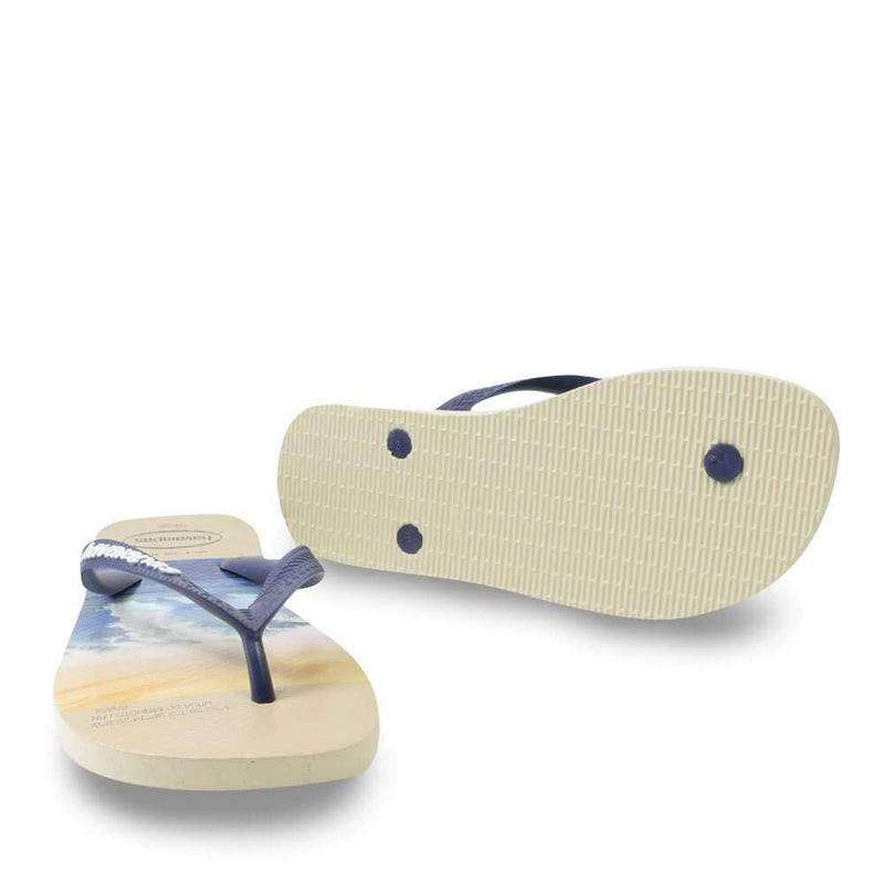 Havaianas Slim Flip Flops - Unisex Sand Grey/Navy Shoe Deals Outlet