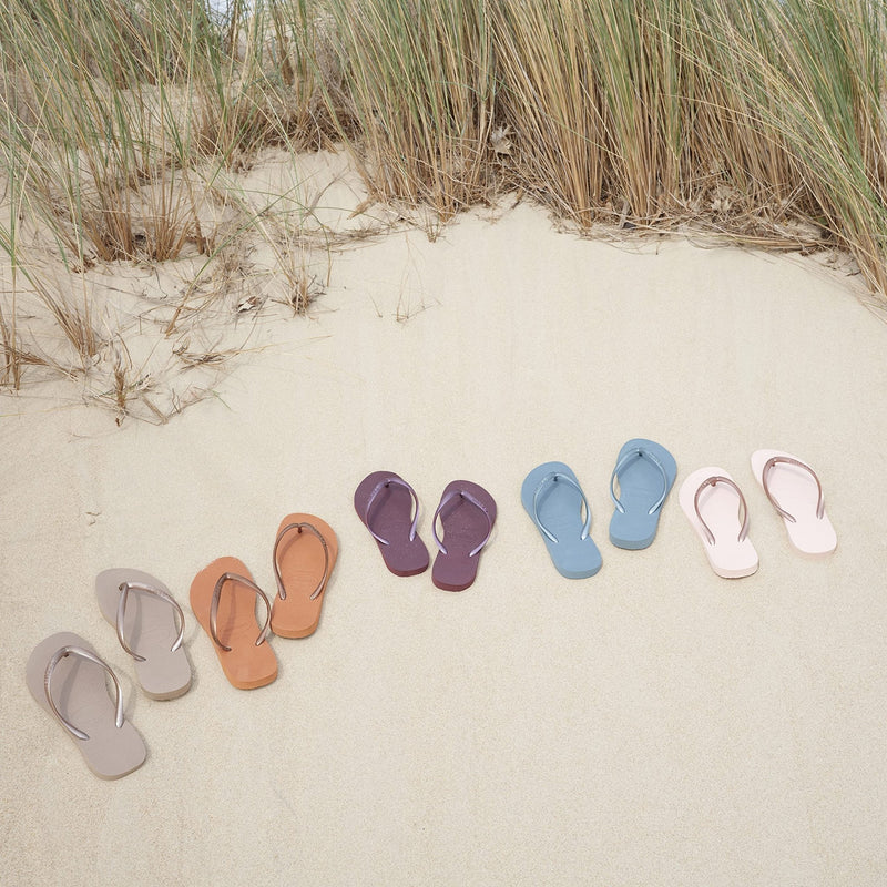 Havaianas Slim Flip Flops - Unisex Sand Grey Shoe Deals Outlet