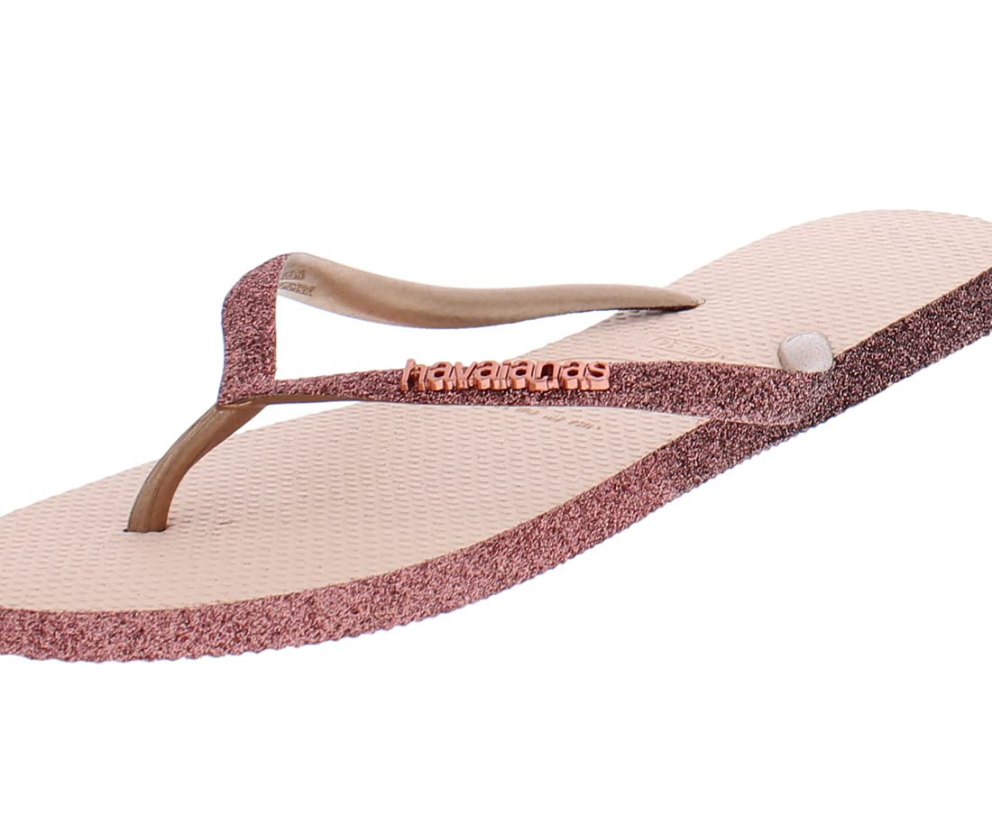 Havaianas Slim Flip Flops - Unisex Sparkle Ballet Rose Shoe Deals Outlet