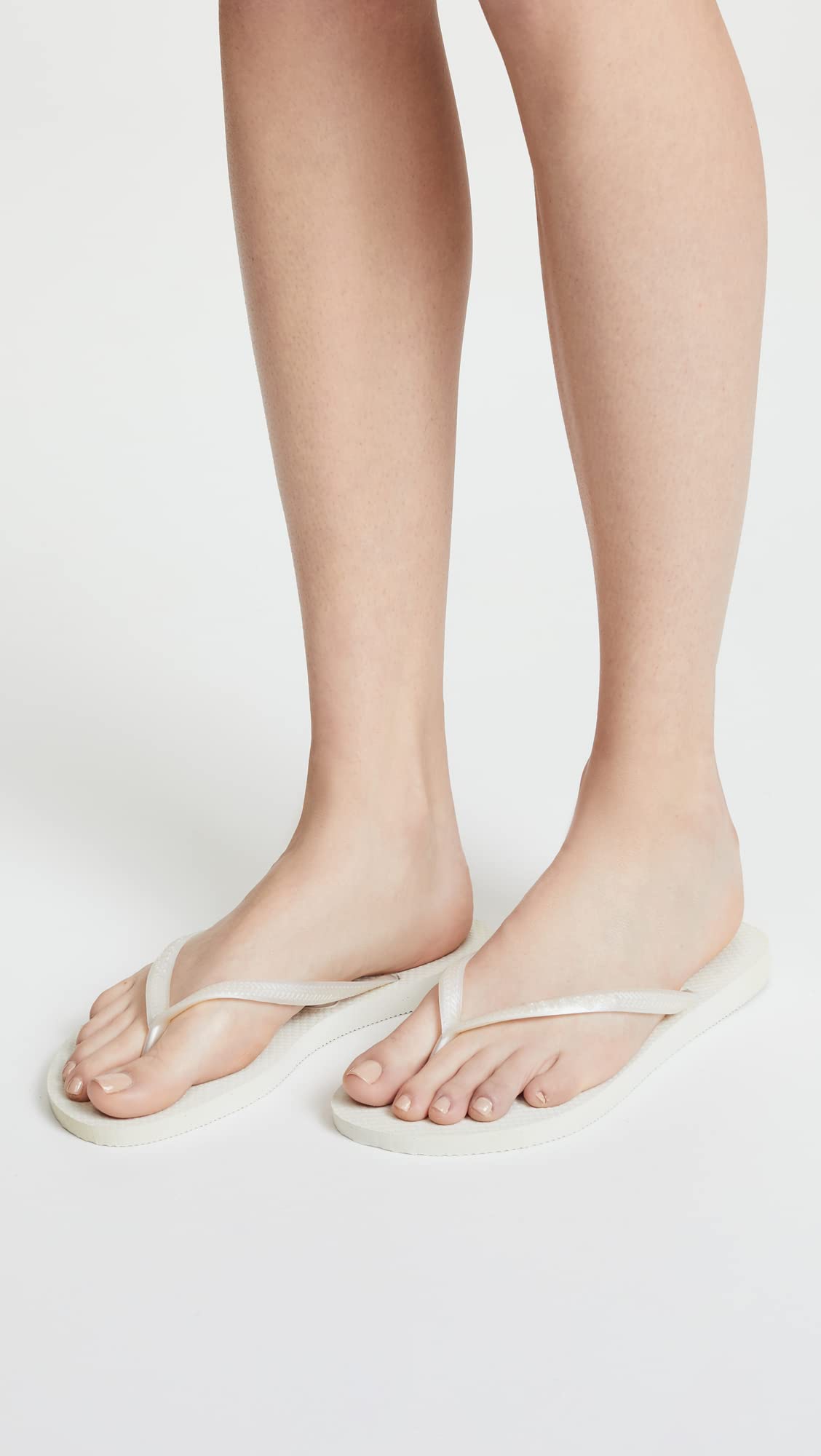 Havaianas Slim Flip Flops - Unisex White Shoe Deals Outlet