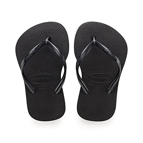 Havaianas Slim Flip Flops - Unisex Black Shoe Deals Outlet