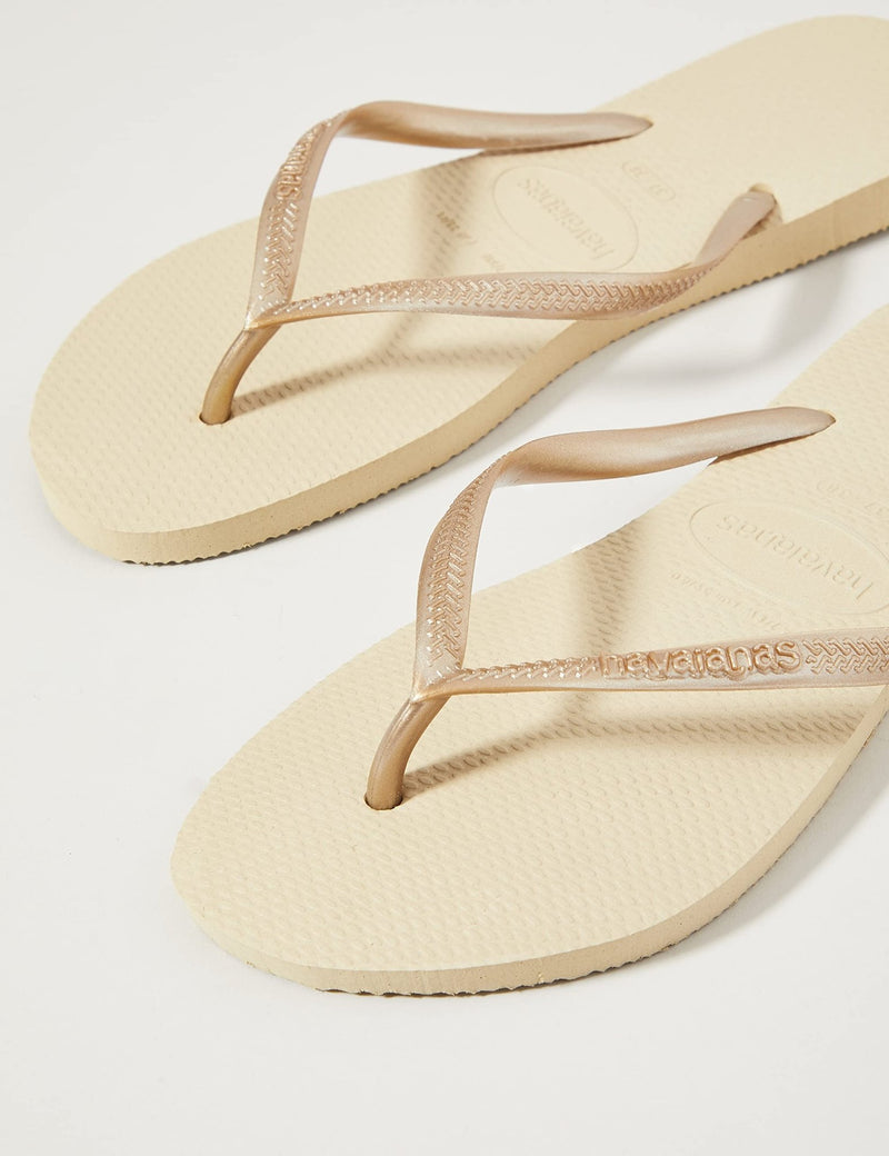 Havaianas Slim Flip Flops - Unisex Sand Grey Shoe Deals Outlet