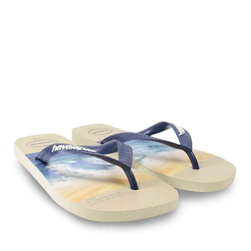 Havaianas Slim Flip Flops - Unisex Sand Grey/Navy Shoe Deals Outlet