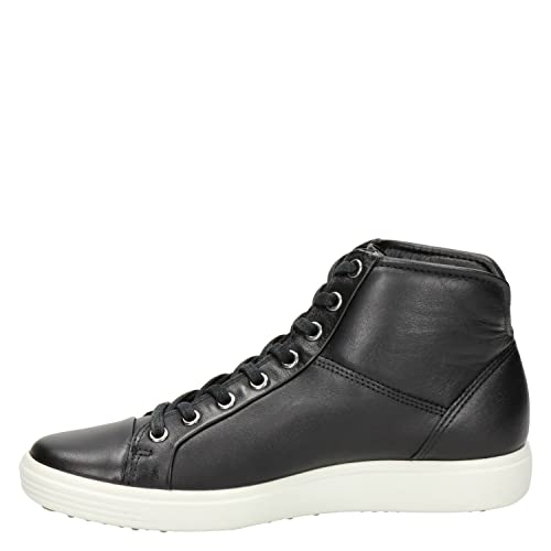 ECCO Soft 7 High Top Sneaker - Women's Black Shoe Deals Outlet