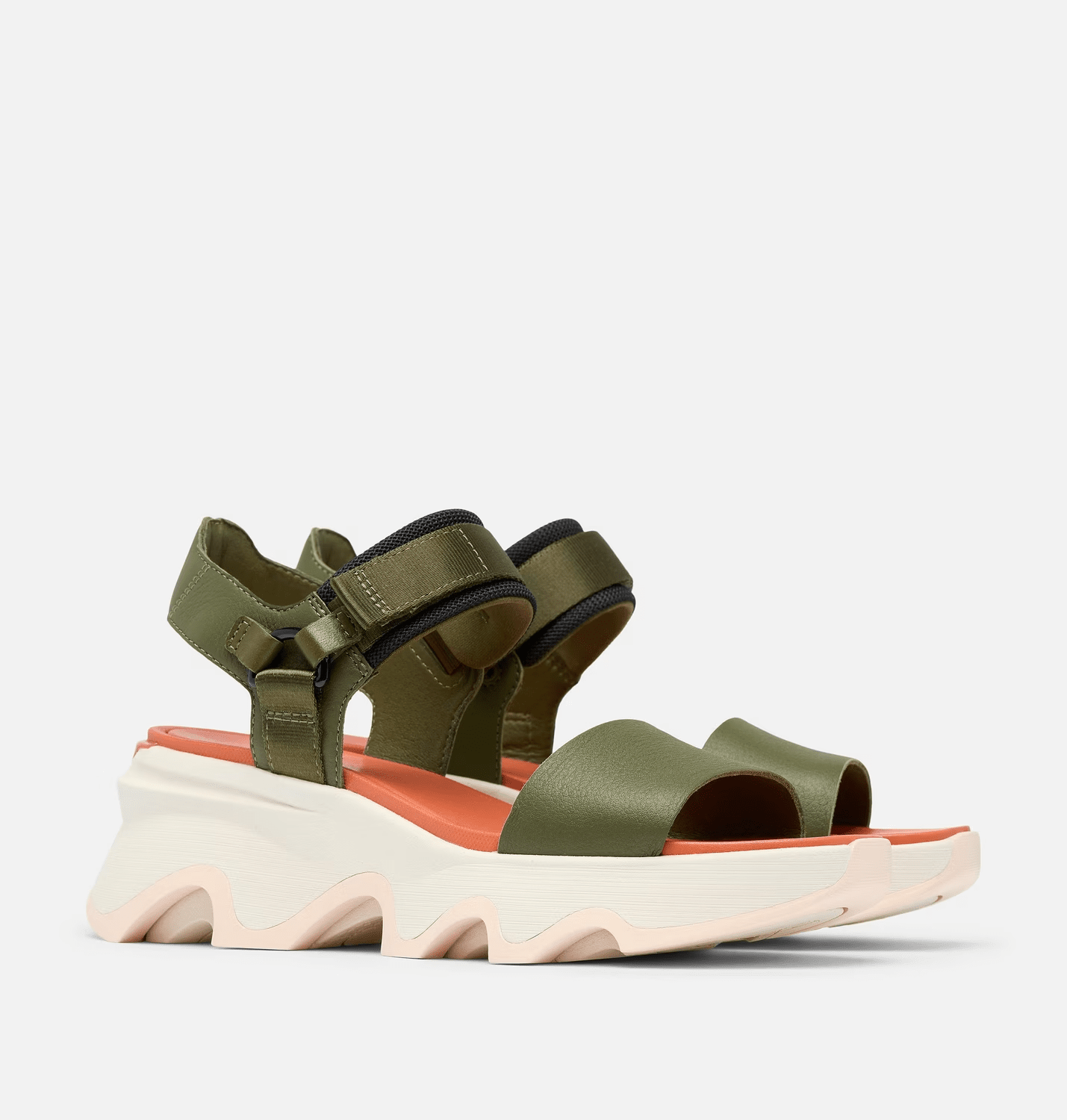 SOREL KINETIC Impact Y - Strap High Utility Green / Pearlescent 8.5 M 195982588230 Shoe Deals Outlet