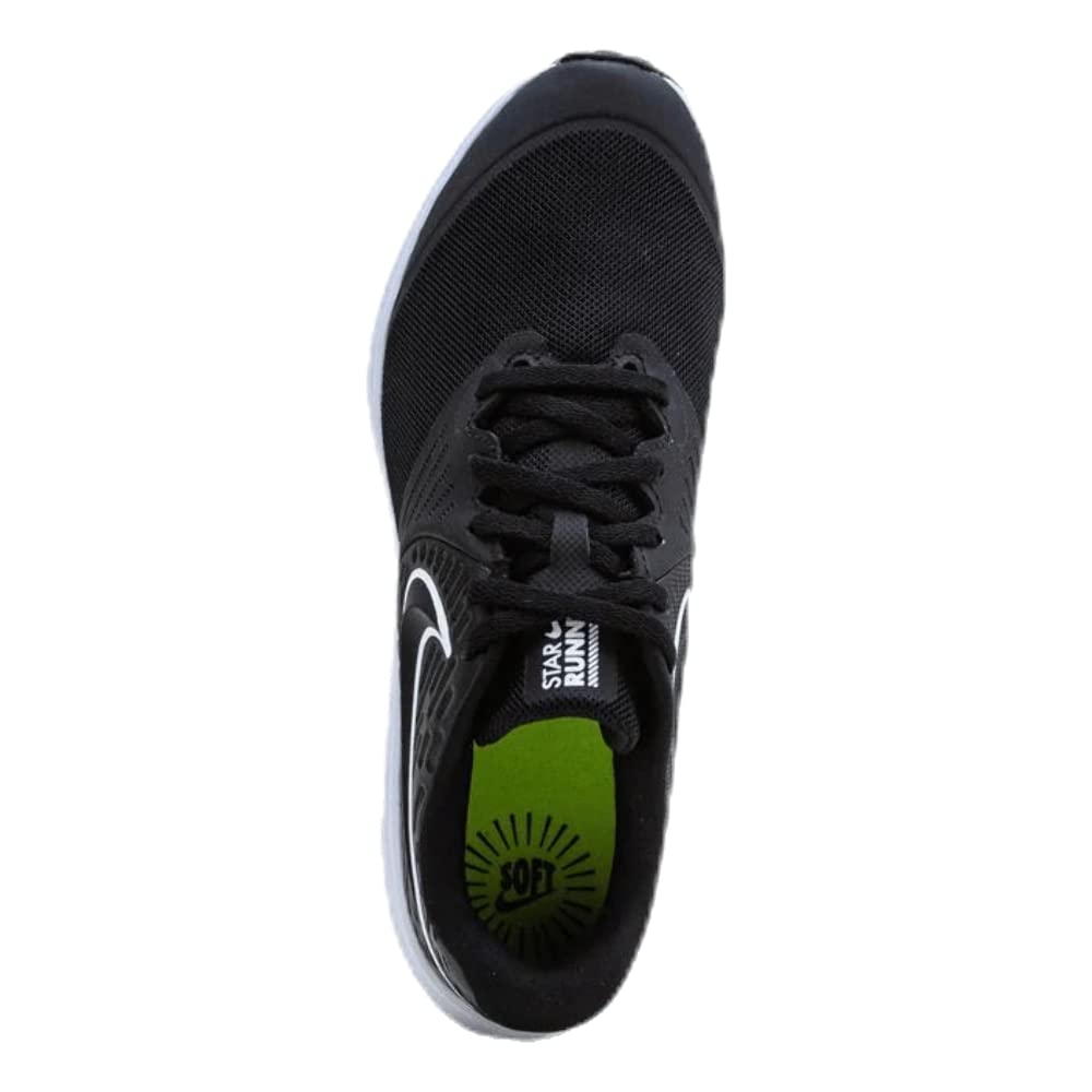Nike Star Runner 2 - Kids Black/White - Black - Volt Shoe Deals Outlet