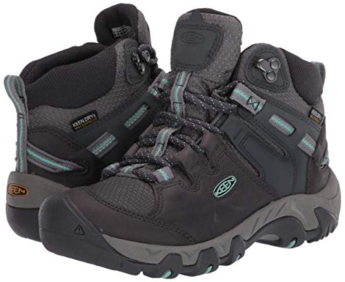 KEEN Steens Mid WP - Women's Steel Grey/Ocean Wave Shoe Deals Outlet