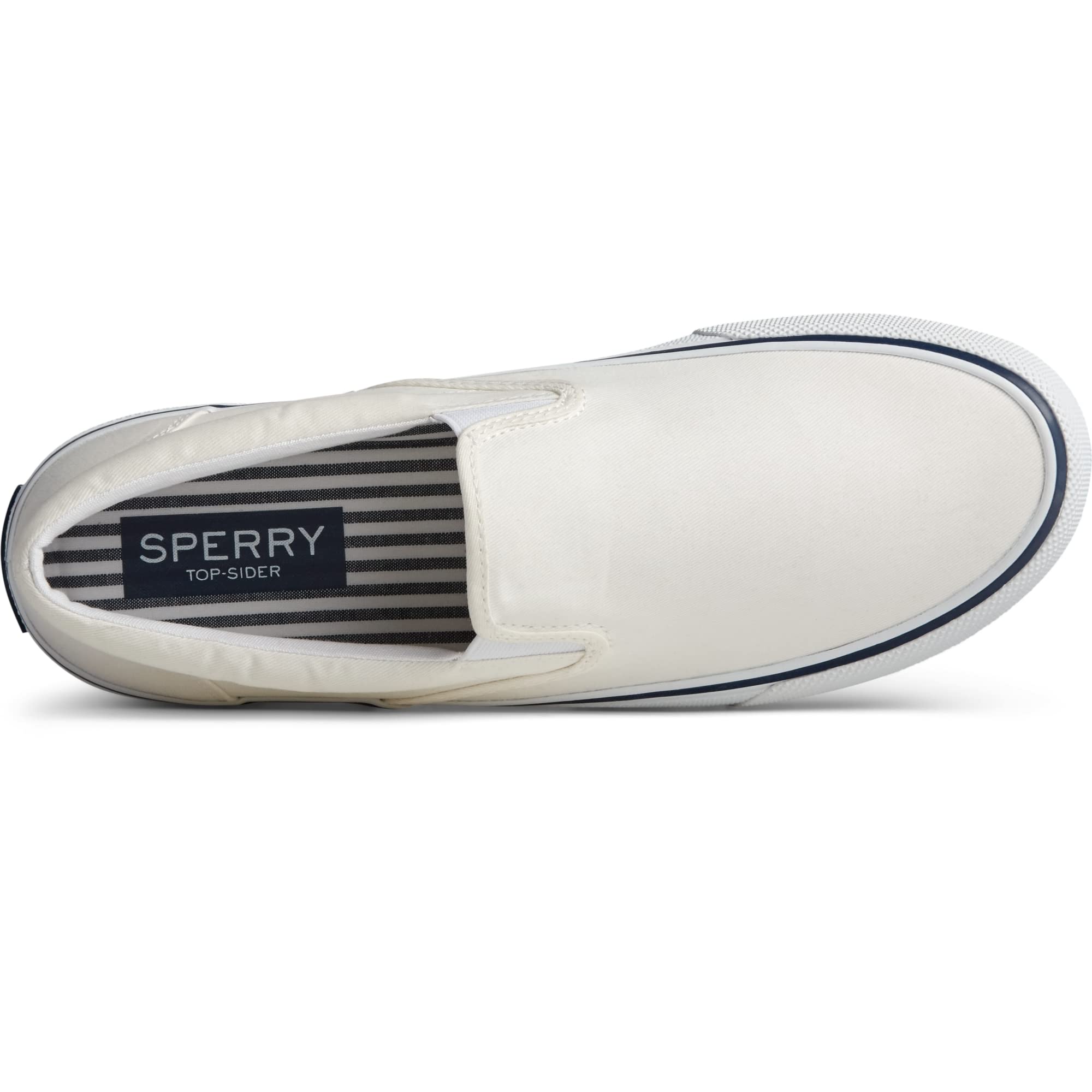 Sperry Striper II Slip On Sneaker - Men's White Shoe Deals Outlet