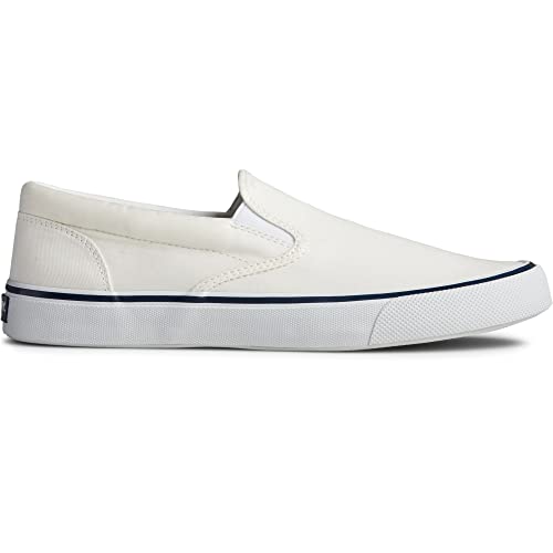 Sperry Striper II Slip On Sneaker - Men's White Shoe Deals Outlet