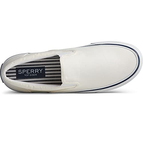 Sperry Striper II Slip On Sneaker - Men's White Shoe Deals Outlet