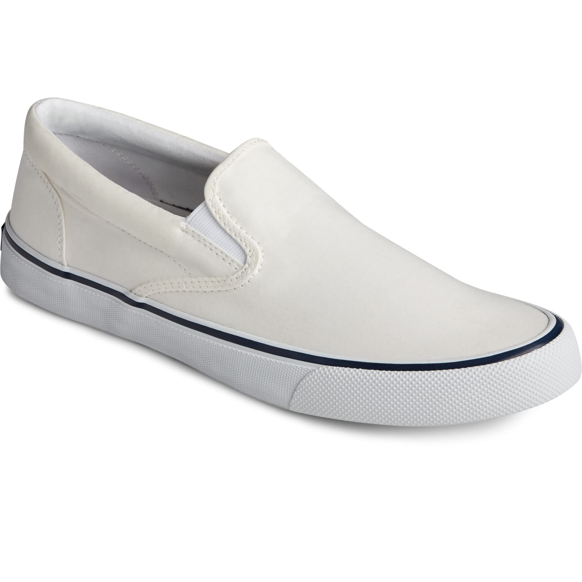 Sperry Striper II Slip On Sneaker - Men's White Shoe Deals Outlet