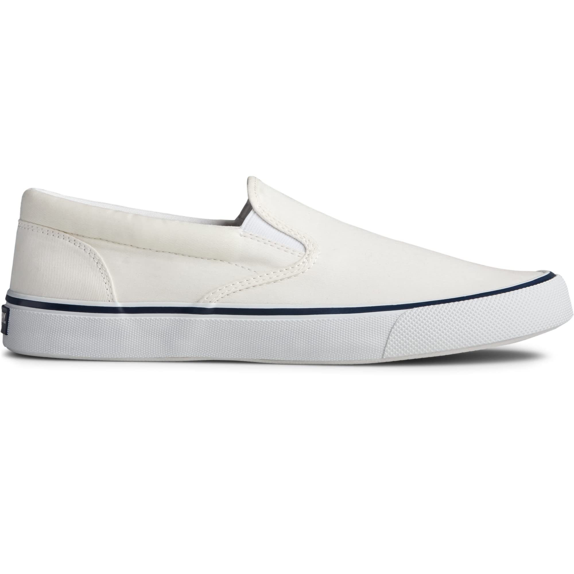Sperry Striper II Slip On Sneaker - Men's White Shoe Deals Outlet