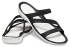 Crocs Swiftwater Sandal - Women's Black/White Shoe Deals Outlet