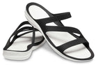 Crocs Swiftwater Sandal - Women's Black/White Shoe Deals Outlet