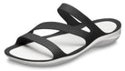 Crocs Swiftwater Sandal - Women's Black/White Shoe Deals Outlet
