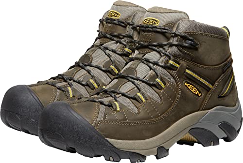 KEEN Targhee ll Mid Waterproof - Men's Black Olive/Yellow Shoe Deals Outlet