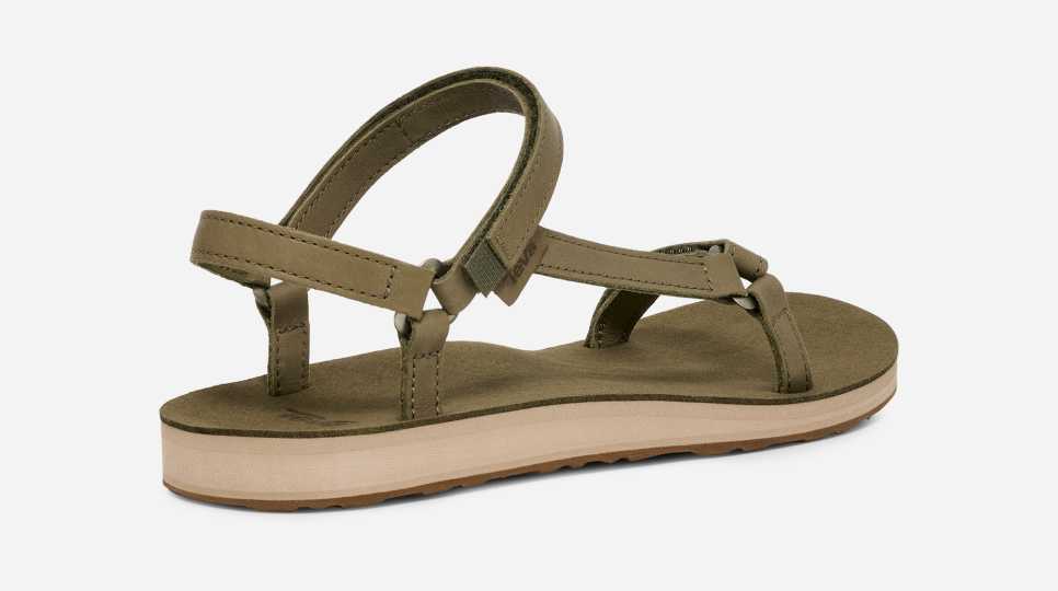 Teva Original Universal Sandal Slim Leather Burnt Olive 10 M 197634662855 Shoe Deals Outlet