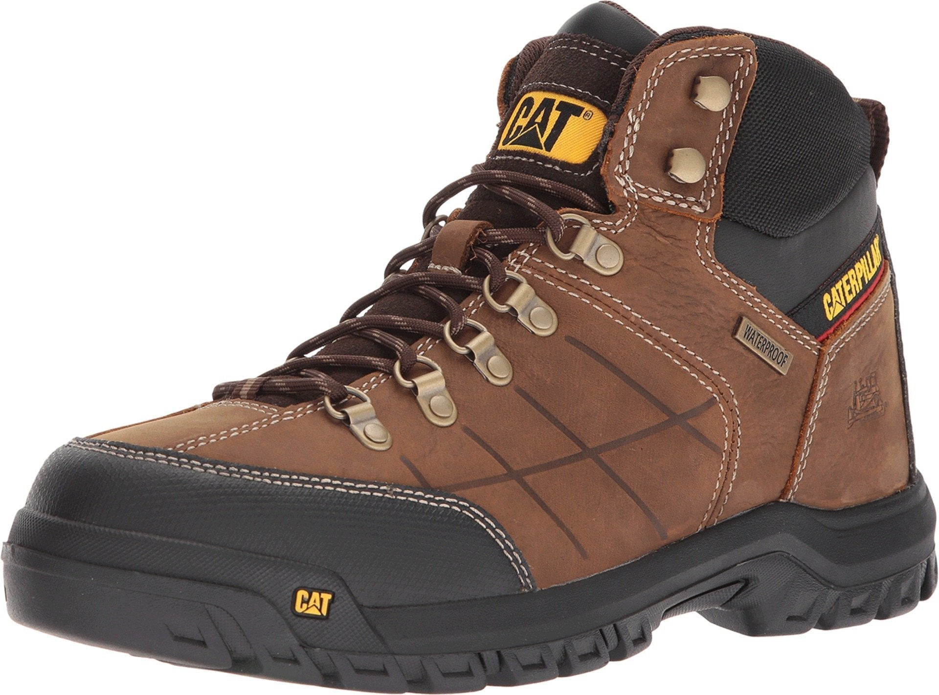 Caterpillar Threshold Waterproof Soft - Toe Boots - Men's Real Brown Shoe Deals Outlet
