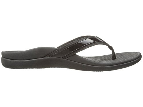 VIONIC Tide II Toe Post Sandal - Women's Black Patent Shoe Deals Outlet