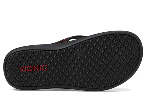 VIONIC Tide II Toe Post Sandal - Women's Black - tortoise Shoe Deals Outlet