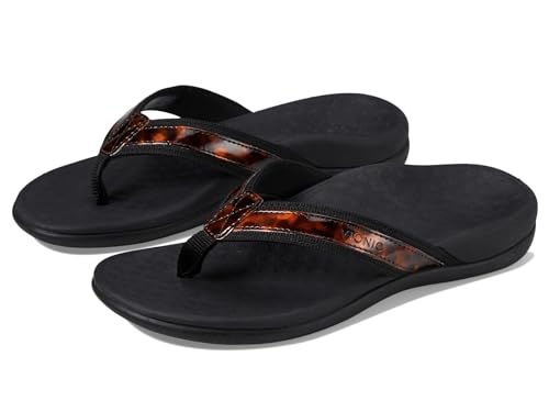 VIONIC Tide II Toe Post Sandal - Women's Black - tortoise Shoe Deals Outlet