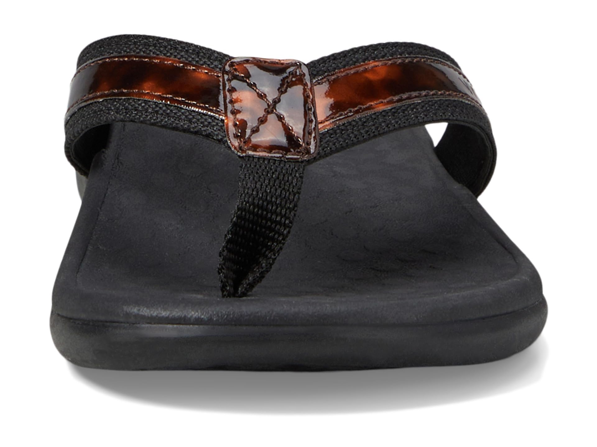 VIONIC Tide II Toe Post Sandal - Women's Black - tortoise Shoe Deals Outlet