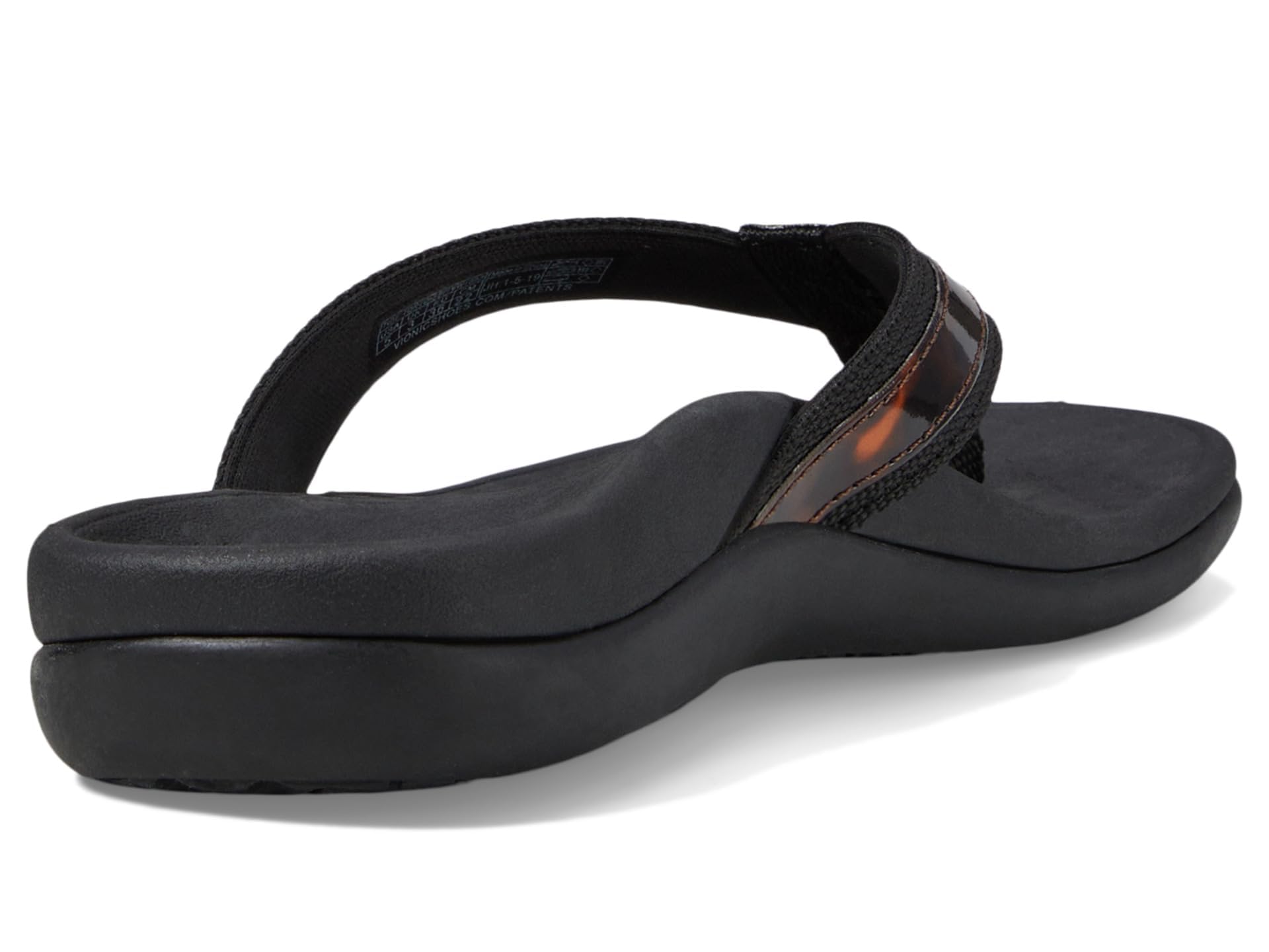 VIONIC Tide II Toe Post Sandal - Women's Black - tortoise Shoe Deals Outlet