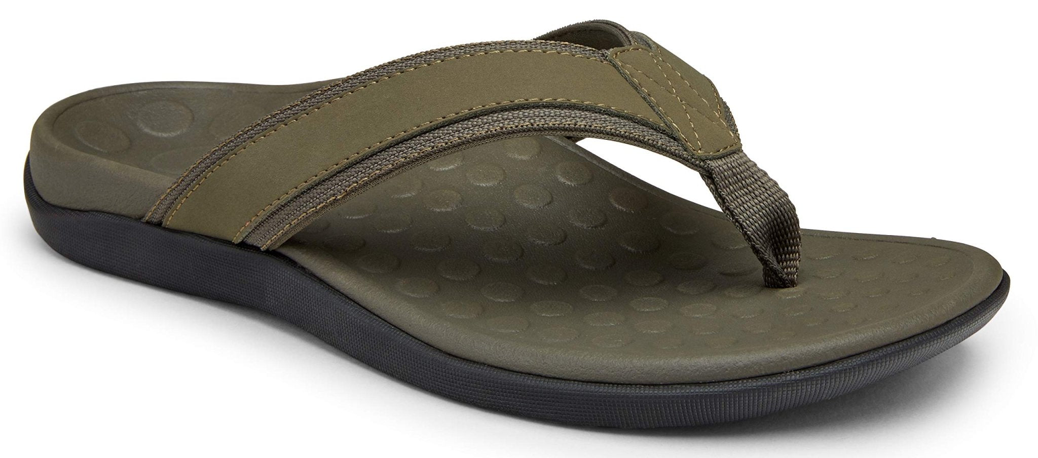 VIONIC Tide Toe Post Sandal - Men's Olive Shoe Deals Outlet