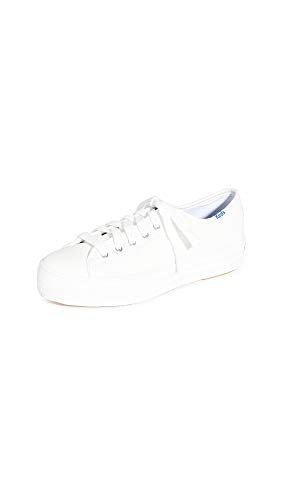 Keds Triple Kick Leather - Women's White Shoe Deals Outlet