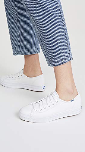 Keds Triple Kick Leather - Women's White Shoe Deals Outlet