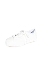 Keds Triple Kick Leather - Women's White Shoe Deals Outlet